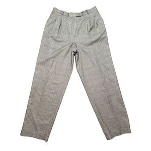 Rafaella Vintage Women's 14 Brown Trousers 100% Pure New Wool Wool Mark 80s 90s